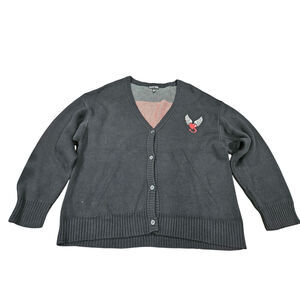 Current Mood Hellbound Heart Intarsia Cardigan Dolls Kill Size L Goth